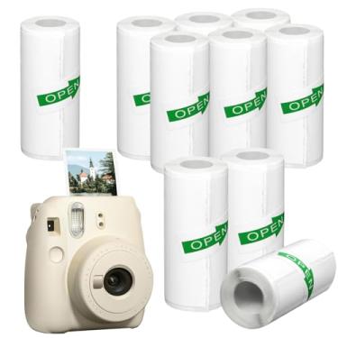 Imagem de DLOnline 10 rolos de papel para miniimpressora, papel para impressora térmica, papel adesivo para mini impressora térmica, rolo de adesivos para câmera instantânea infantil, impressora térmica de