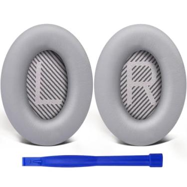 Imagem de SoloWIT Almofadas de substituição para Bose QuietComfort 35 (QC35) e Quiet Comfort 35 II (QC35 ii) fones de ouvido,auriculares com couro mais macio, espuma de isolamento de ruído, espessura adicional
