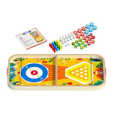 Imagem de Garende Jogo de tabuleiro de boliche rápido jogo de boliche portátil jogos de mesa divertido jogo de mesa, para famílias de festa crianças adultos, B
