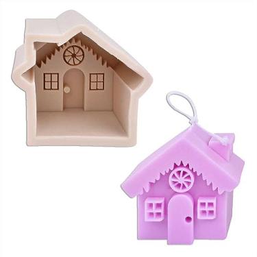 Imagem de Tone Fun Moldes de silicone em forma de cabine de Natal para fazer velas, resina, velas de aromaterapia, sabonete de cera artesanal, decoração de casa, artesanato