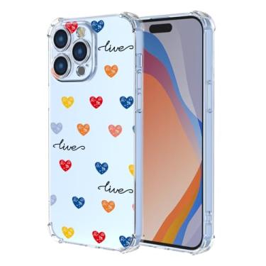 Imagem de Callyue Capa para iPhone 11 Pro 5,8 polegadas, design de padrão colorido, capa protetora transparente, fina, macia, designs modernos para mulheres e meninas, vida colorida