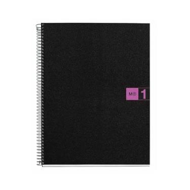 Imagem de Miquelrius Caderno espiral de assunto único, gráfico/páginas quádruplas, roxo, 80 folhas (21,6 cm x 28 cm)