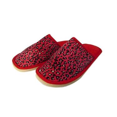 Imagem de PANTUFA DE POLIÉSTER ESTAMPA ONCINHA JUVENIL E ADULTO (VERMELHO, BR, Adulto, Numérico, 33)