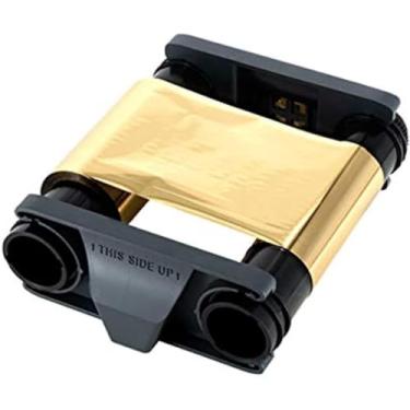 Imagem de Fita dourada CBGR0500GL compatível com impressoras Evolis Badgy 100 Badgy 200 500 imagens