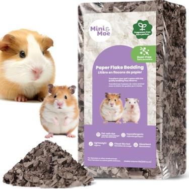 Imagem de mini&moe Roupa de cama para hamster: papel natural absorvente de umidade e livre de poeira - para porquinhos-da-índia, hamsters e coelhos, 50 litros