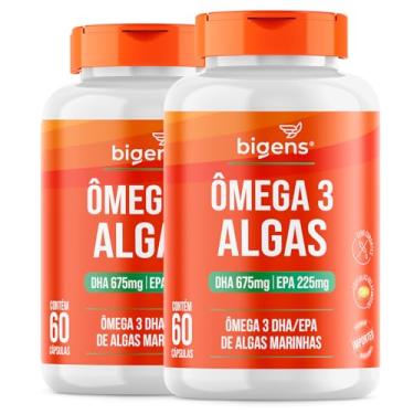 Imagem de Omega 3 Algas, DHA 675mg, EPA 225mg, Algas Marinhas, 60 Cápsulas, Bigens (Kit 2x)