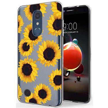 Imagem de Sidande Capa para LG Aristo 2, para LG Aristo 3/Tribute Empire/Rebel 4/Tribute Dynasty/Zone 4/Aristo 2 Plus/Fortune 2/Risio 3/K8 2018/Phoenix 4, capa de telefone TPU flexível e transparente (girassol)