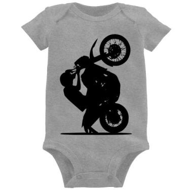 Imagem de Body Bebê Moto Grau XT 660 - Foca na Moda, Cinza, M