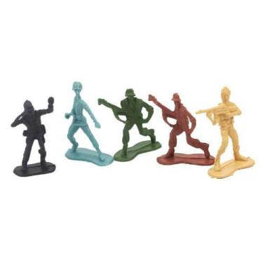 Imagem de Bonecos Soldadinho De Plástico Miniaturas Com 300 Soldados - Etitoys