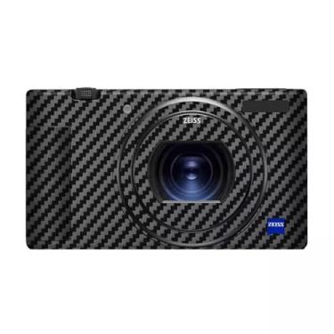 Imagem de Película de decalque para Sony ZV-1 Película de vinil antirarranhões Mirrorless Camera Body Protective Sticker Coat ZV1 (fibra de carbono preta)