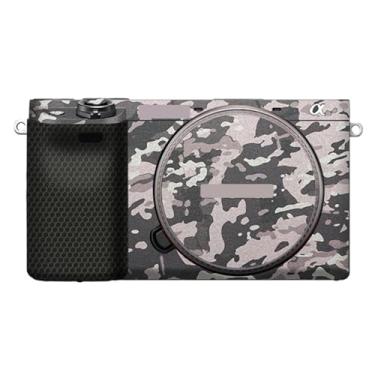 Imagem de JERXTTON Adesivo de capa de câmera para Sony A6400 A6300 película protetora antiarranhões decoração protetora e resistência ao desgaste (camuflagem de campo)
