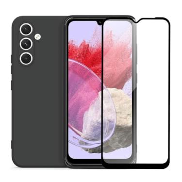 Imagem de Capa Aveludada Premium e Película de Vidro 3D Compatível Samsung Galaxy M34 Preto