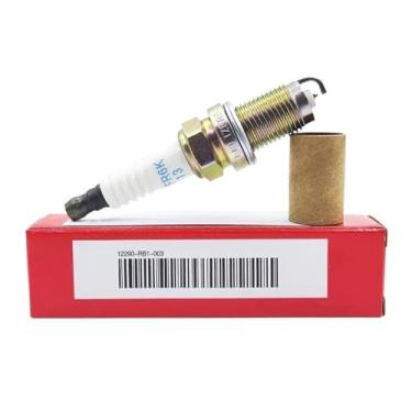Imagem de 4 peças 12290-RB1-003 IZFR6K13 Iridium Spark Plug compatível com Honda Accord Acura 12290 RB1 1003 9807B-561BW 12290RB1003 Motor de carro