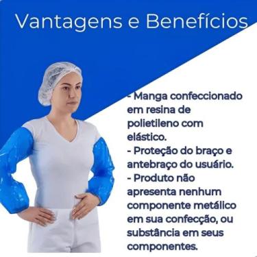 Imagem de Manga azul Impermeável 22X53cm Com Elástico 100 Unidades - PREVEOESTE,