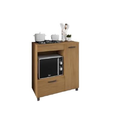 Imagem de Balcão Armario freijo Para Cooktop 4 Bocas Moderno Espaçoso com Gavetas Mp