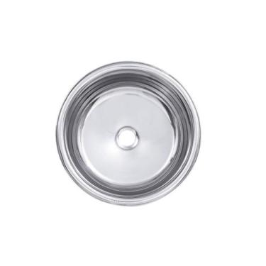 Imagem de Cuba Inox Redonda JP Alto Brilho 25x13cm para Banheiro e Cozinha