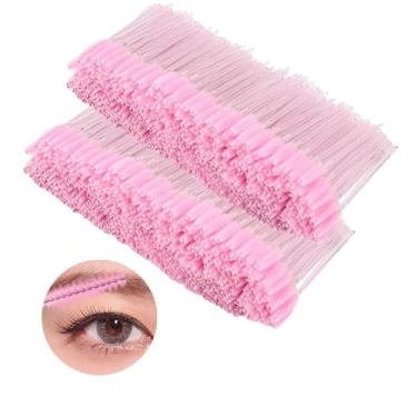 Imagem de Kit C/ 100 Escovinhas Glitter Alongamento Extensão Cílios Sobrancelha 