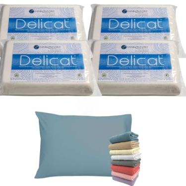 Imagem de Kit Familia Travesseiro Delicat + Fronha