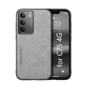 Imagem de Kepuch Silklike Capa para Realme C75 4G - Case Placa de Metal Embutida - Cinza
