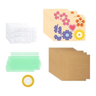 Imagem de Colaxi FLOR BOUQUET KIT CRAÇO BUCET de BOUQUET ORNAMENTO DIY DIY, faça seu próprio buquê floral, para atividades, Dia dos Professores, 24 Peças