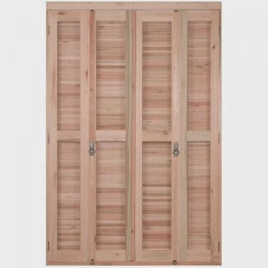 Imagem de Porta de Madeira Balcão Pantográfica 213x180cm com Batente de 14cm ewk 466 Rondosul