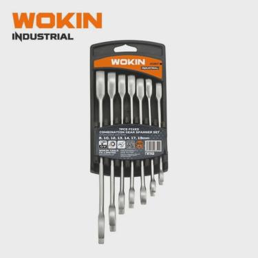 Imagem de Conjunto de Chaves Combinadas com Catraca 7 Peças