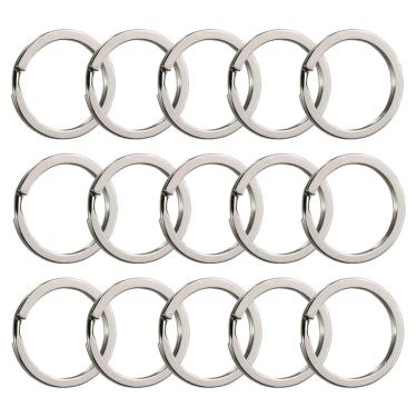 Imagem de Argola Sem Corrente Italiana 28mm Para Chaveiro Cordão 50 Unidades