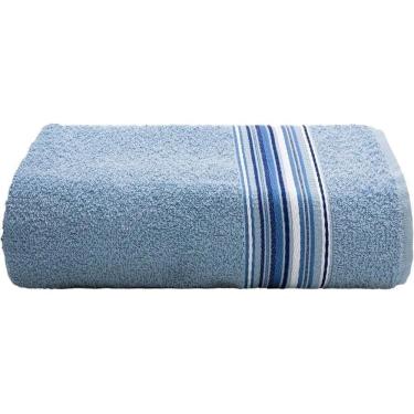 Imagem de Toalha de Banho Vegas 98% Algodão 2% Poliéster 62x130cm Azul Claro - Camesa