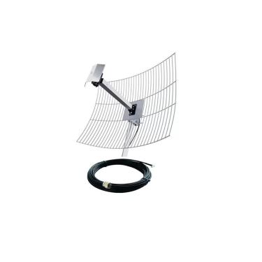 Imagem de Antena 4g 2600mhz Aquário 20dbi Homologada Anatel + Cabo 10m