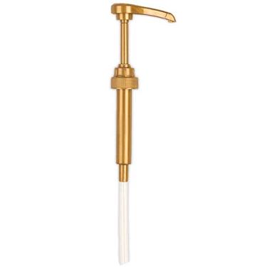 Imagem de Bomba de xarope de café dourado para garrafas de 750 ml (pacote com 1) | Serve para Torani, Monin (garrafa de plástico de 1 litro), DaVinci, Jordan Skinny, e Upouria