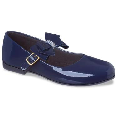 Imagem de Sapatilha Infantil Menina Casual Festa Laço Pérola - Pepite, 35, Azul 