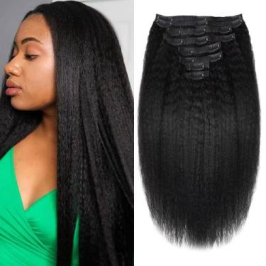 Imagem de Extensões de cabelo Clip In Tahikie Kinky Straight 120g