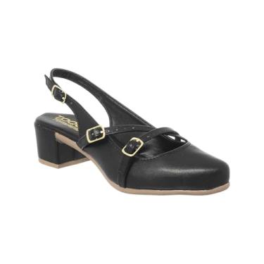 Imagem de Scarpin Traseiro Aberto (Preto, BR, Adulto, Numérico, 36)