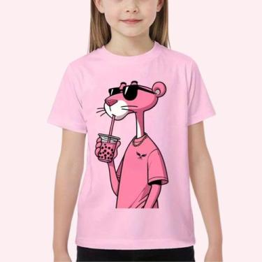Imagem de Camiseta camisa blusa tshirt estampada pantera cor de rosa desenho ant