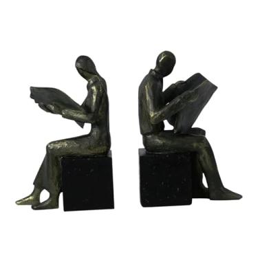 Imagem de IEUDNS 2pcs lendo personagens de pendes de manutenção figura de entrada decoração decorativa nãokid Creative Creative Desk Ornament Book Stopper para a mesa