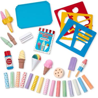 Imagem de Melissa & Doug Sorveteria Multi-Colorido Giz e Suportes Play Set - 33 Peças, Grande Presente para Meninas e Meninos