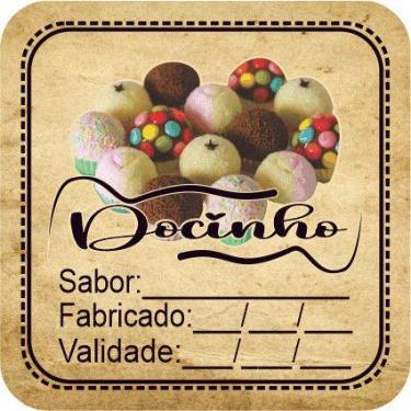 Imagem de 50 100 150 200 unidades adesivo etiqueta tag embalagem docinho brigadi