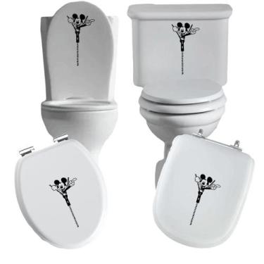 Imagem de Adesivo anime 5 vaso sanitário privada caixa acoplada descarga azulejo