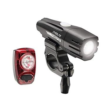 Imagem de Cygolite Conjunto de farol Metro 700 lúmens e luz traseira Hotshot de 100 lúmens, recarregável por USB, preto/vermelho