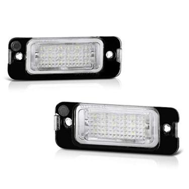 Imagem de VIPMOTOZ Par de etiquetas de luz de placa de licença de LED completo para modelos de motor a gasolina a gasolina Mercedes-Benz W164 W251 X164 2005-2012 - branco diamante 6000K, substituição de