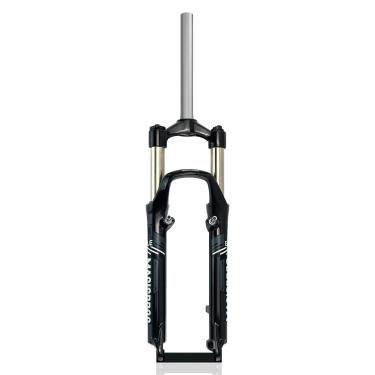 Imagem de Garfo De Suspensão Mtb 26 Ih Garfo Dianteiro De Bicicleta De Montanha 100mm Curso 1 1/8 Tubo Reto Qr 9mm Disco/V Freio Garfo De Liga De Alumínio, Black Grey, 26in