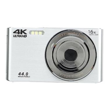 Imagem de Câmera digital, câmera 4K 44MP com tela de 2,8 polegadas, zoom 16x, luz de preenchimento integrada, à prova de choque, câmera pequena portátil para meninos, meninas, adolescentes, estudantes, idosos