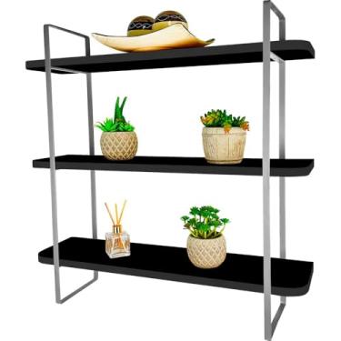 Imagem de Prateleira Nicho De Parede Tripla SLIM Modelo Industrial Decoração Sala Quarto