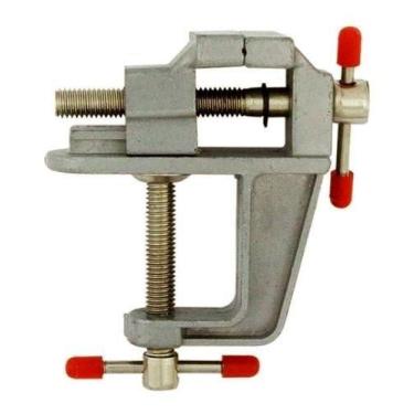 Imagem de Mini Morsa Torno de Mesa e Bancada em Aço Metal P/ Bijuterias, Hobby -