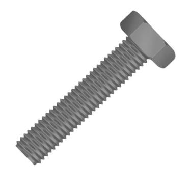 Imagem de Kit 100 Parafuso Sextavado Zincado Fixação 1/4x3 - INOX LAURINDOS