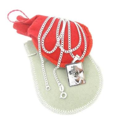 Imagem de Corrente Masculina 60Cm 3Mm Placa Folheada Prata Cr294 - Wnbijouterias