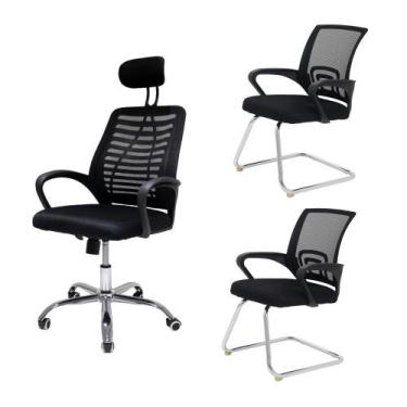 Imagem de Kit 1 Presidente Ribs + 2 Fixas Detroit - Cadeiras INC