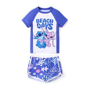 Imagem de Fatos de banho Disney Stitch Girls UPF 50+ Tankini roxos 8-9 anos