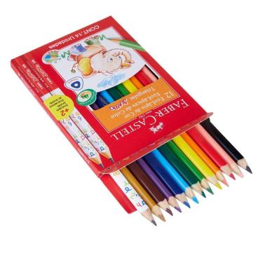 Imagem de Lápis de Cor Ecolápis Triangular Jumbo 12 Cores e 2 Lápis Grafite Faber Castell