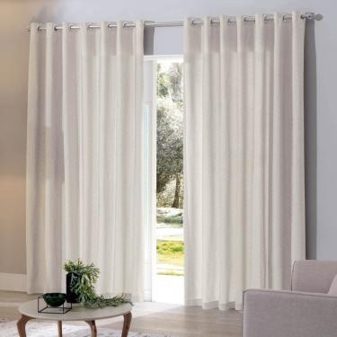 Imagem de Cortina Rustica Tunis 2,50m De Altura Para Varão De 2,50m A 3,00m Grafiato